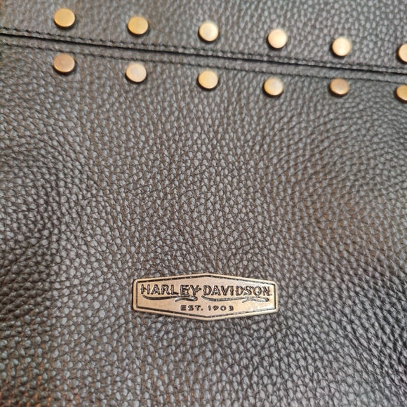 Harley-Davidson Women's Midnight Rider Studded Leather HOBO Purse - Picture 2 of 8